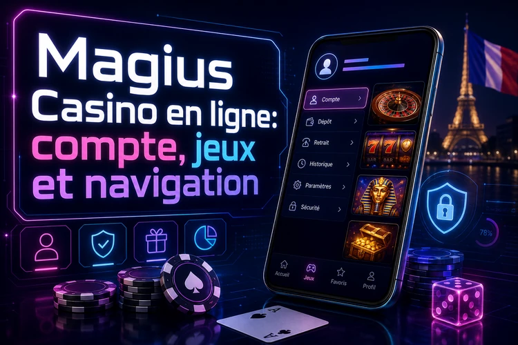 Magius Casino en ligne: compte, jeux et navigation